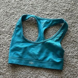 ALO Yoga Blue Racerback Sports Bra